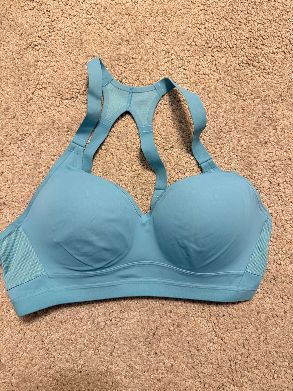 NWOT Victoria's Secret Blue Sports Bra with Racerback Design